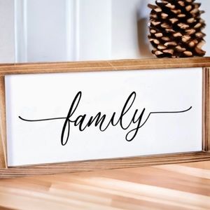 Family Framed Wall Hanging NWT